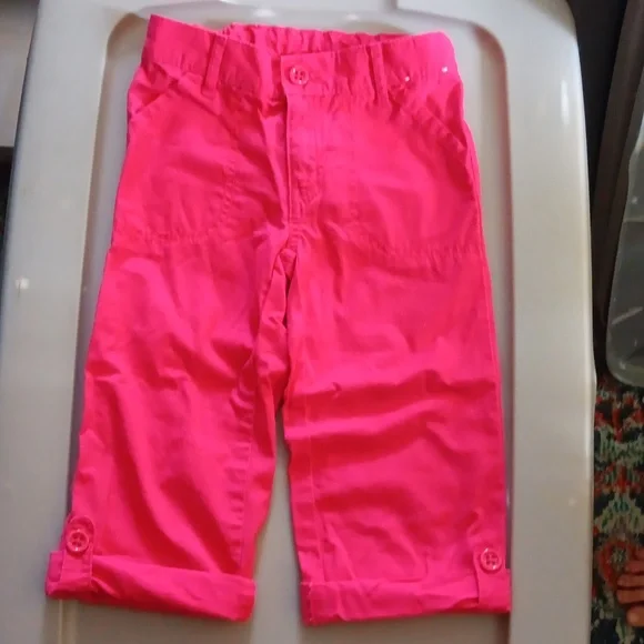 Gymboree 8 Slim pink chino cropped pants - Picture 2 of 3